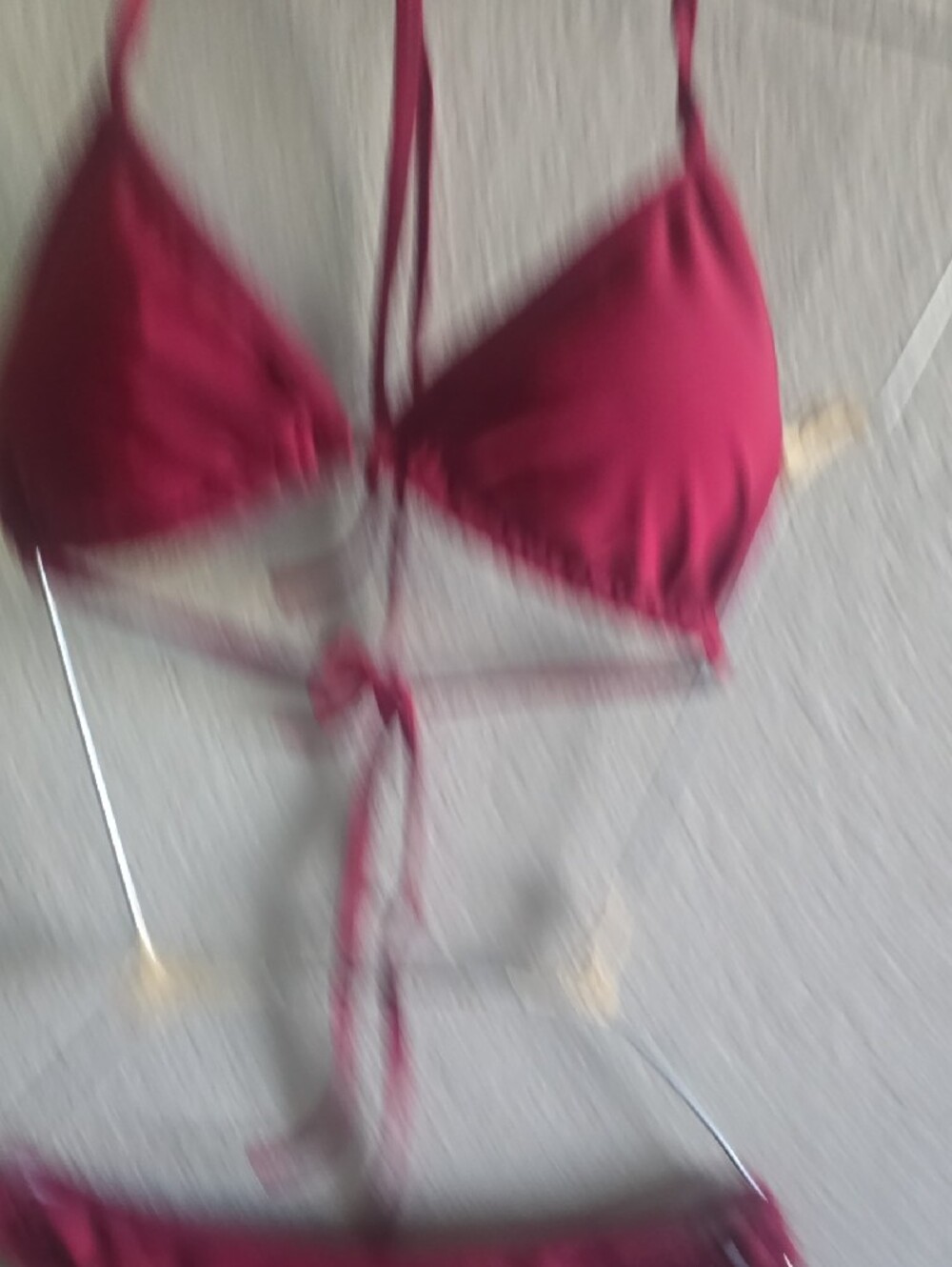 Tie-Back Bikini Set in Deep Raspberry - Picture 2 of 3